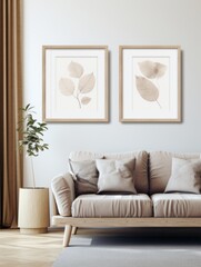 Modern Scandinavian Living Room Interior with Elegant Furniture and Decor.wall Art , Poster , Interior Design ,