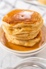 Eggnog pancakes
