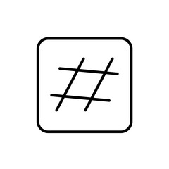 Obraz premium hashtag line icon