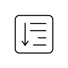 sort line icon