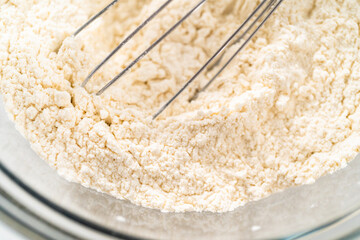 Lemon blueberry bundt cake with powdered sugar dusting