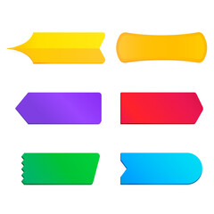 Set of labels or tags isolated on white background. Sticker elements