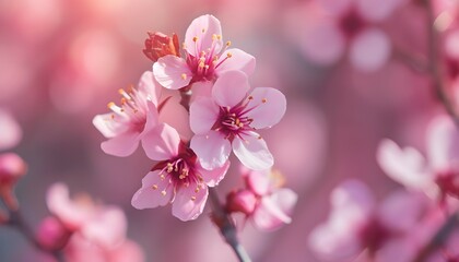 Naklejka na ściany i meble Cherry Blossoms Close-Up