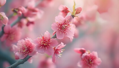 Obraz premium Cherry Blossoms Close-Up