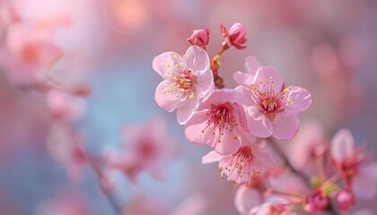 Obraz premium Cherry Blossoms Close-Up