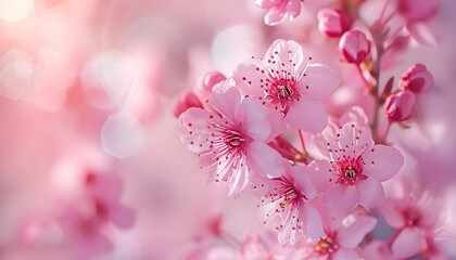 Fototapeta na wymiar Cherry Blossoms Close-Up