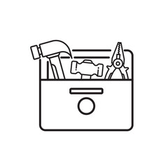 Building Tools line Icon