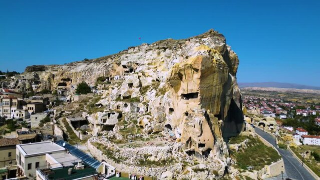 View of Urgup in Nevsehir Province in Cappadocia, Turkey.
