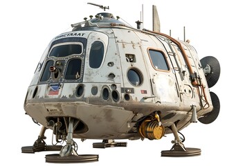 military helicopter isolated on white