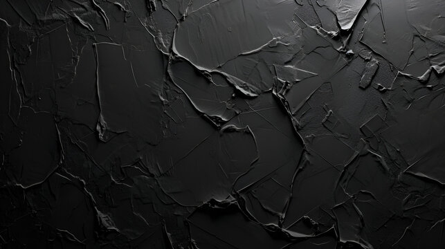 extured Black Surface with Cracks, Abstract Background, Dark Tone, Suitable for Luxury Design Elements"