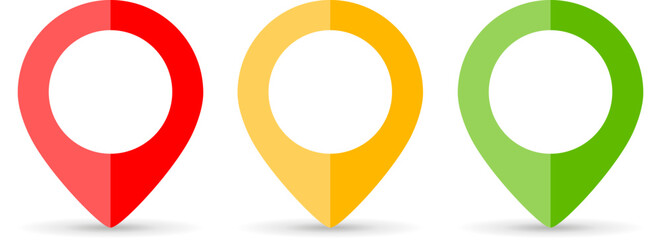 Map location pin buttons set