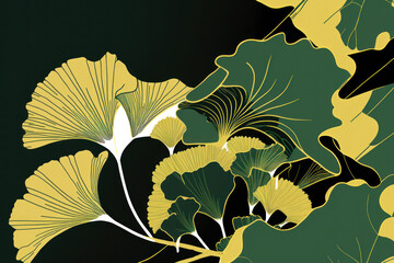 Beautiful botanical composition in a paper cut style design.
