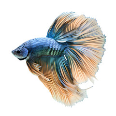 Fototapeta premium Betta fish isolated on transparent background