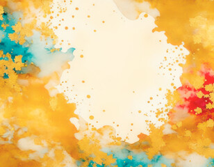 カラフルな水彩のテクスチャ背景 Colorful Watercolor Texture Background