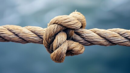 Fototapeta premium Close-Up of Rope With Water in Background