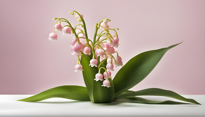 Obraz premium Isolate Pink lily of the valley