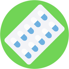Pills Strip Vector Icon