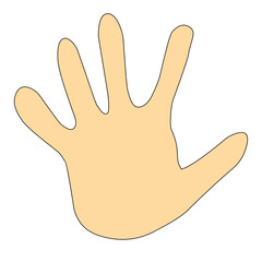 Obraz premium hand palm vector icon