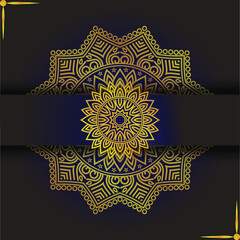 Creative mandala vector, golden mandala design