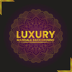 Creative mandala vector, golden mandala design