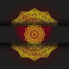 Creative mandala vector, golden mandala design