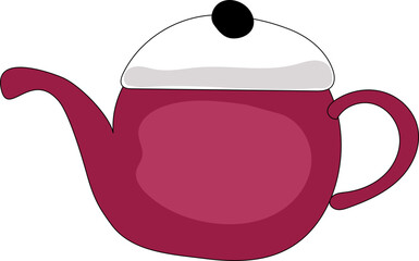 Hand drawn pot illustration on transparent background.
