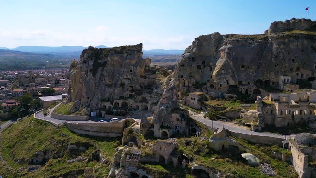 View of Urgup in Nevsehir Province in Cappadocia, Turkey.