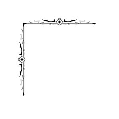 Hand Draw Corner Shapes Flower Decoration Vector Design Doodle Sketch Style For Wedding And Banner