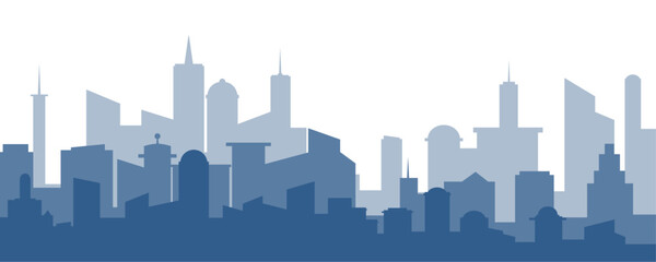 Modern City Skyline Silhouette. Modern Cityscape. Vector Illustration.