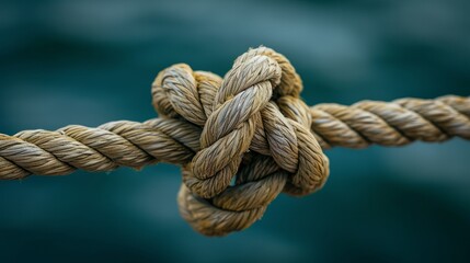 Close-Up of Rope on Green Background