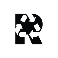 Fototapeta premium recycling logo vector element, recycling icon template