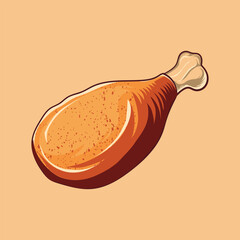 Fried Chicken roast  vector illustration