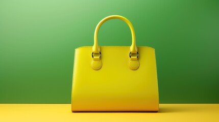 Luxury and stylish handbag, Green and Yellow Colors	
