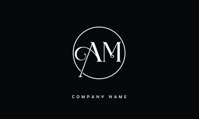 AM, MA, A, M Abstract Letters Logo Monogram
