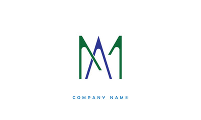 AM, MA, A, M Abstract Letters Logo Monogram