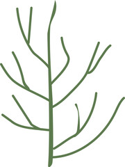 Trees silhouette green illustration on transparent background.
