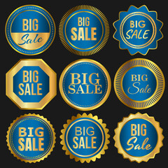 Big Sale Badge sale gold blue collections