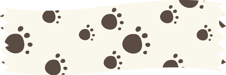 Cat washi tape on transparent background.