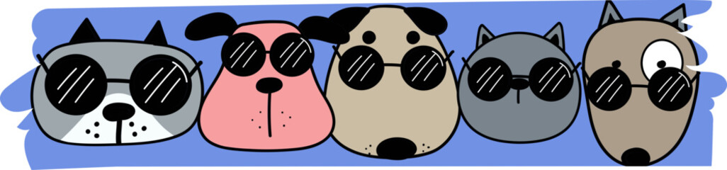 Dog washi tape on transparent background.
