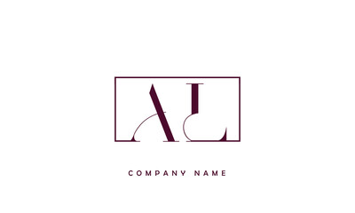AL, LA, A, L Abstract Letters Logo Monogram