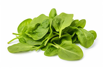 Fototapeta premium Mache (Lamb's Lettuce) isolated on white background created with Generative Ai