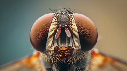 Close Up View of a Flys Head