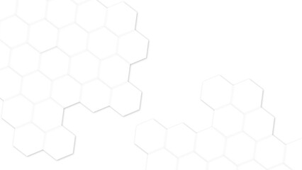 Abstract White Hexagonal Background. Abstract white honeycomb vector wallpaper with a hexagonal grid. technology mesh cell seamless pattern.