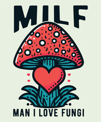 Fungi Fashion Mushroom T-Shirt for Nature Enthusiasts,