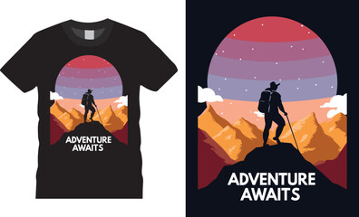 Alpine Adventure  Mountain T-Shirt Design for Nature Lovers