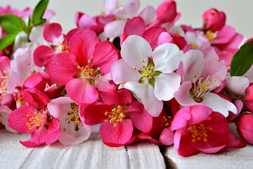 Pink and white flowers background.