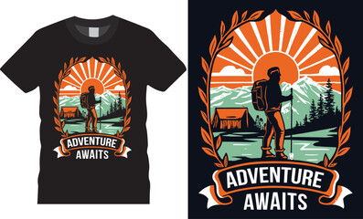 Alpine Adventure  Mountain T-Shirt Design for Nature Lovers