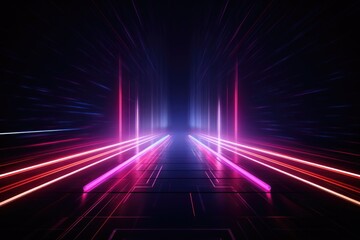Abstract neon lights futuristic background