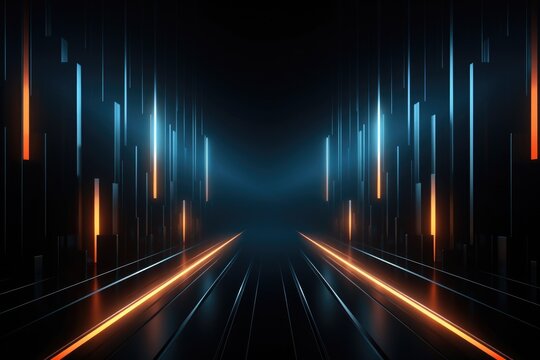 Abstract neon lights futuristic background