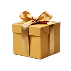 A Beautifully Wrapped Gift Box.. Isolated on a Transparent Background. Cutout PNG.